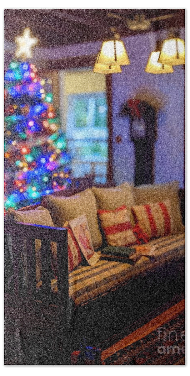 Christmas Beach Towel featuring the photograph Sit Down And Enjoy Christmas by Claudia Zahnd-Prezioso