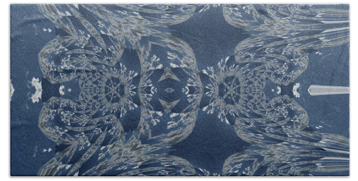 Clouds Beach Towel featuring the digital art Sky and Clouds Kaleidoscope by Charles Robinson