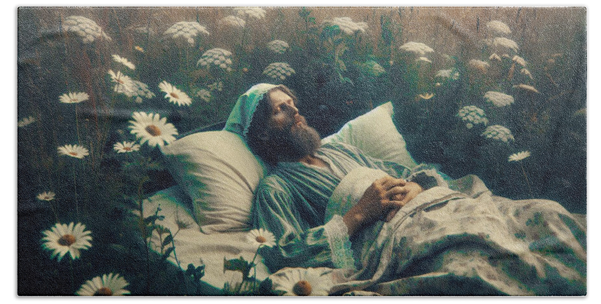 Man Beach Sheet featuring the photograph Sleeping in a Field by Bill Cannon