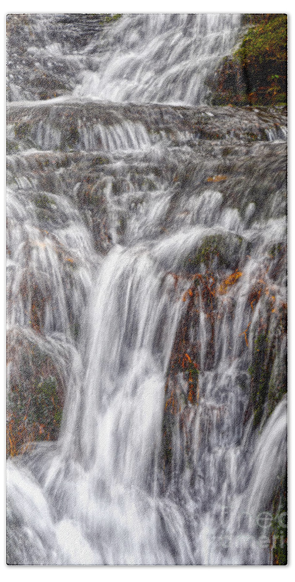 Waterfalls Beach Towel featuring the photograph Small Waterfalls 3 by Phil Perkins