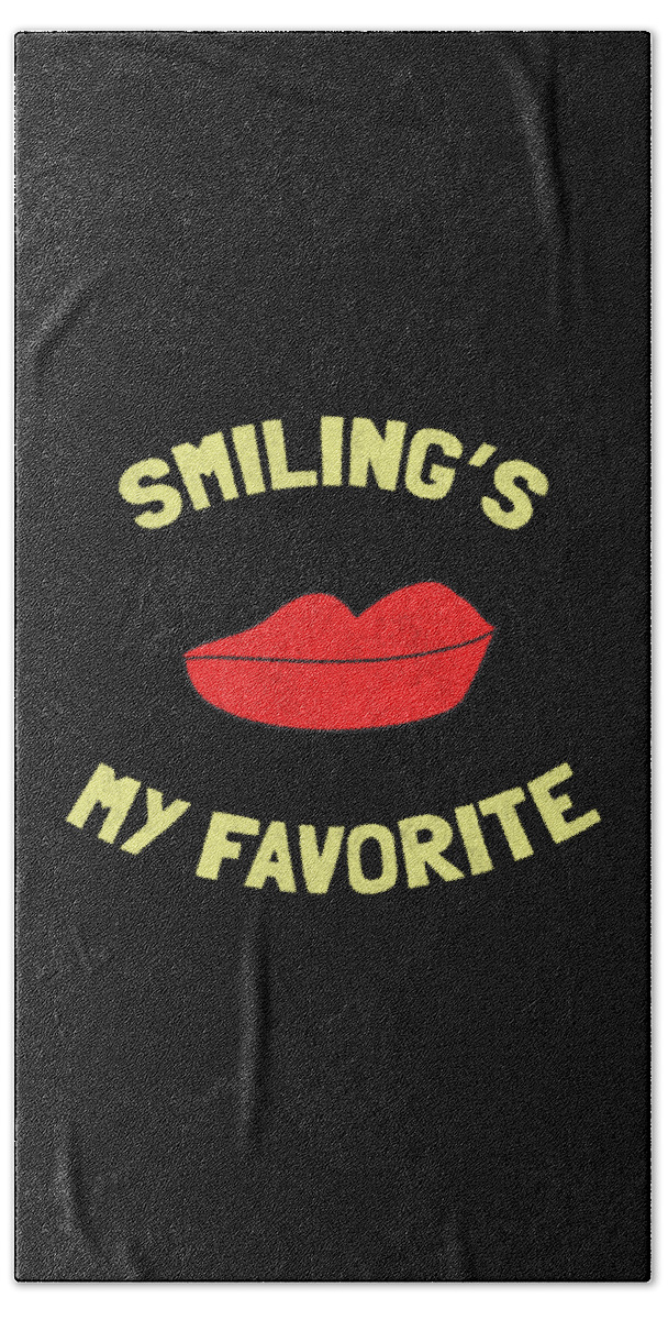Funny Beach Towel featuring the digital art Smilings My Favorite Retro by Flippin Sweet Gear
