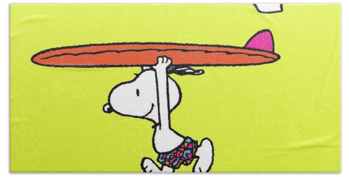 Snoopy Goto Surf Beach Sheet For Sale By Julia Reid