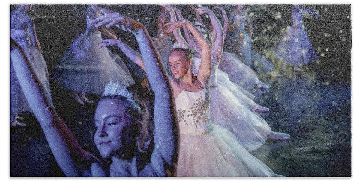 Ballerina Beach Towel featuring the photograph Snow Dance No. 3 by Craig J Satterlee