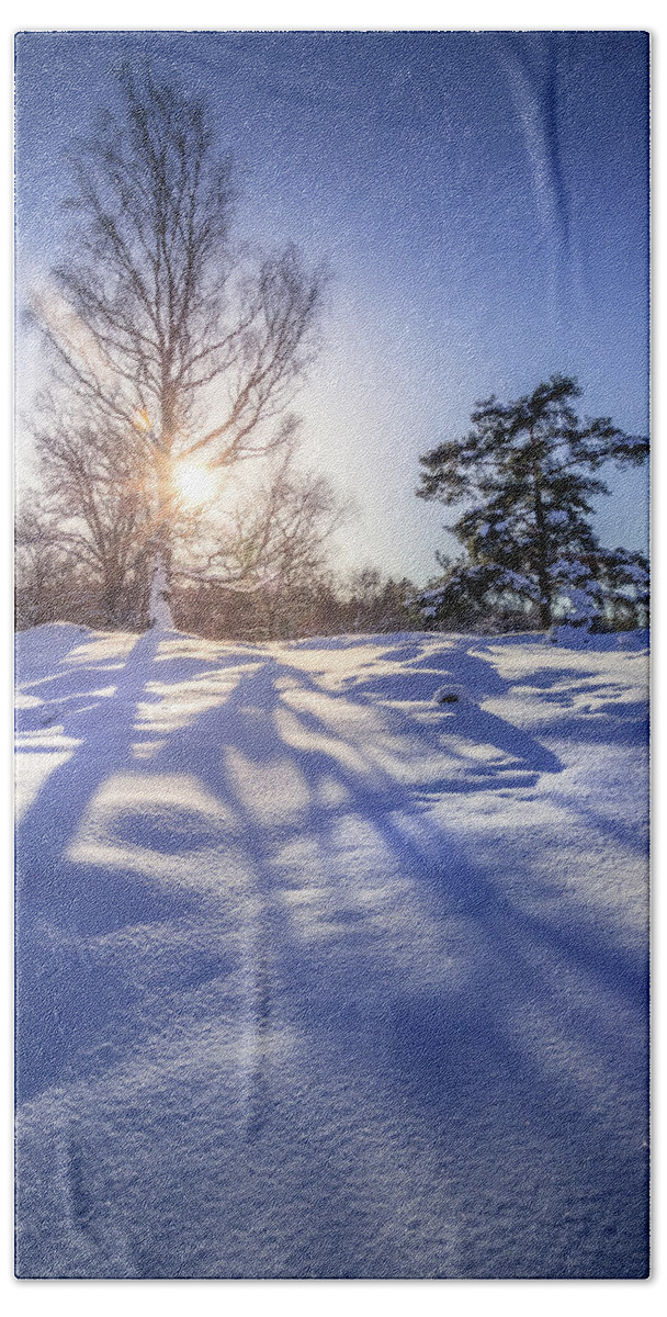 Winter Beach Towel featuring the photograph Snowy Winter Landscape by Nicklas Gustafsson