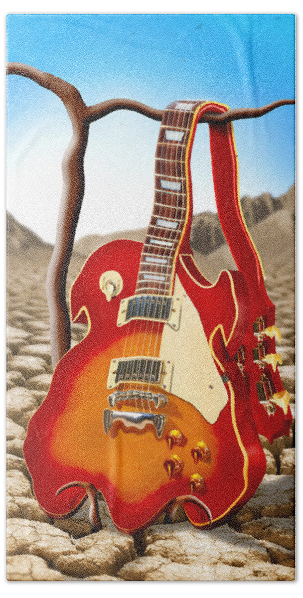 Surrealism Beach Towel featuring the photograph Soft Guitar II by Mike McGlothlen