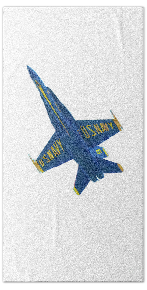 Us Navy Beach Towel featuring the photograph Solitary Blue Angel by Scott Cameron