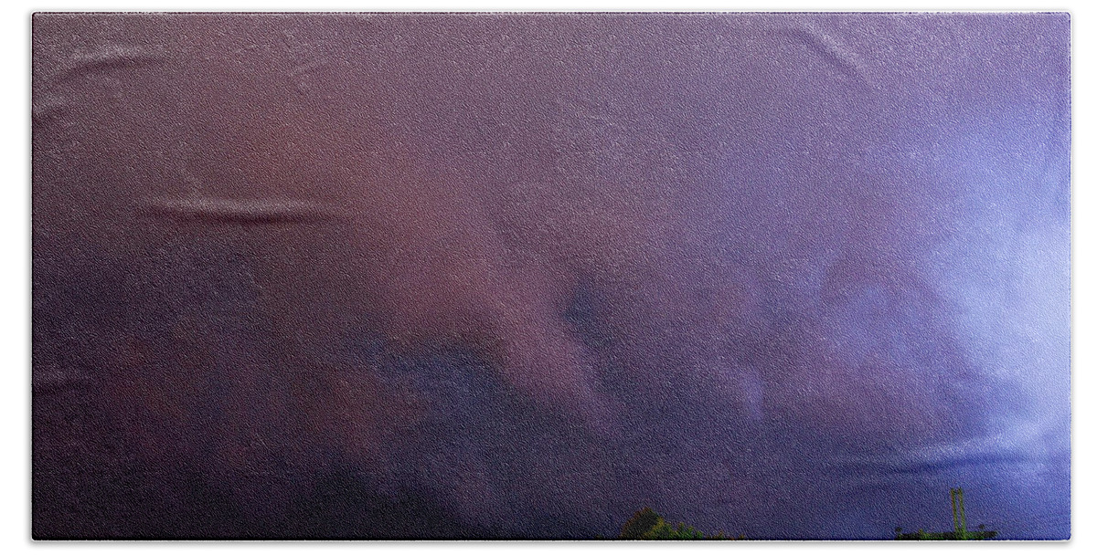 Nebraskasc Beach Towel featuring the photograph Some Cracks of Nebraska Thunder 012 by Dale Kaminski