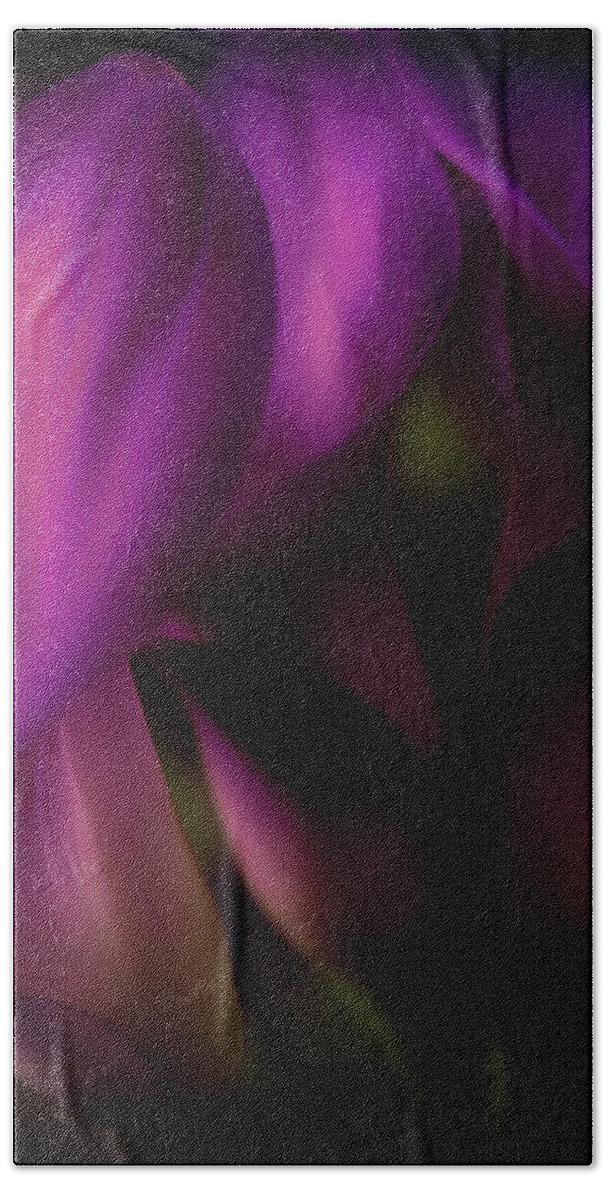 Floral Beach Towel featuring the photograph Sound of Silence - Purple Tones by Darlene Kwiatkowski