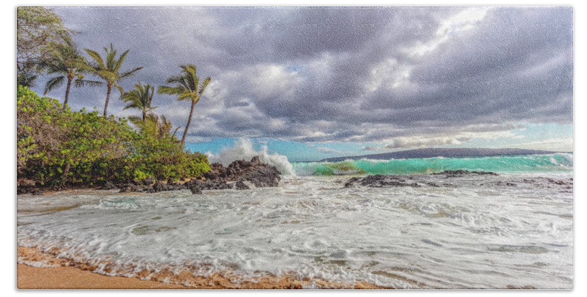 Makena Beach Towel featuring the photograph South Swell Maui 2 by Chris Spencer
