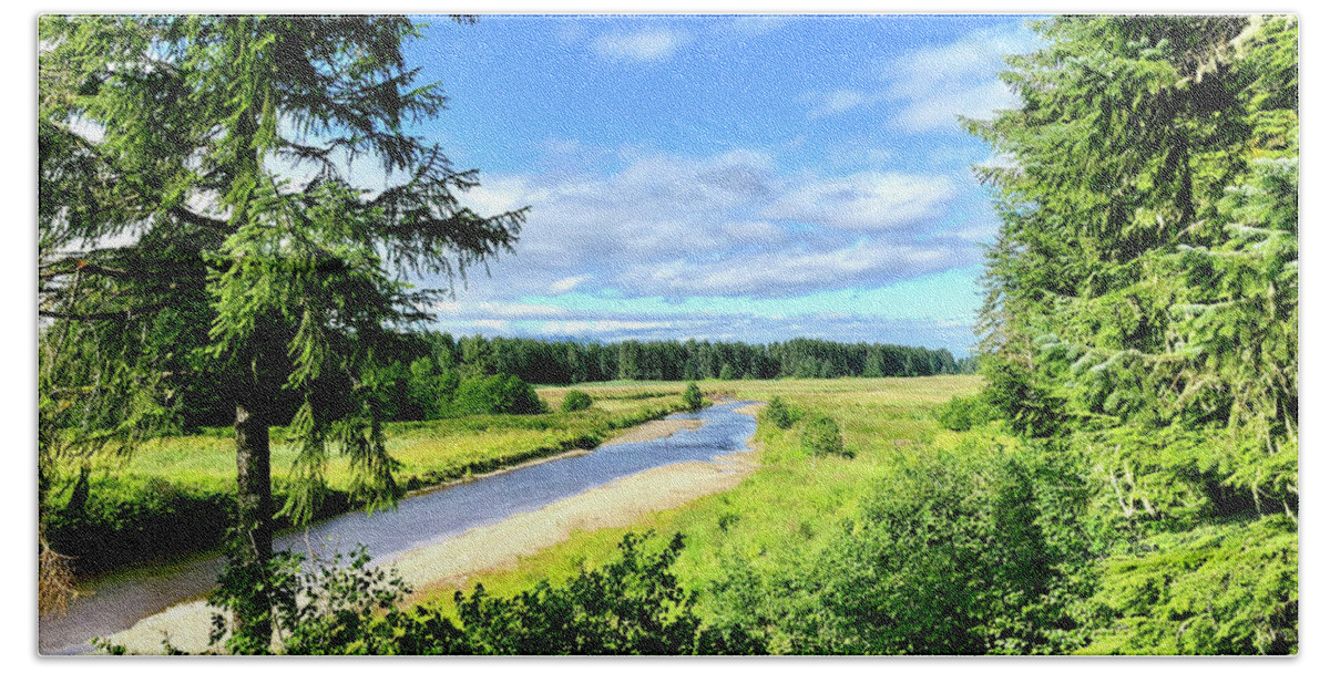 Landscape Beach Towel featuring the photograph Spasski River by Adrian Reich