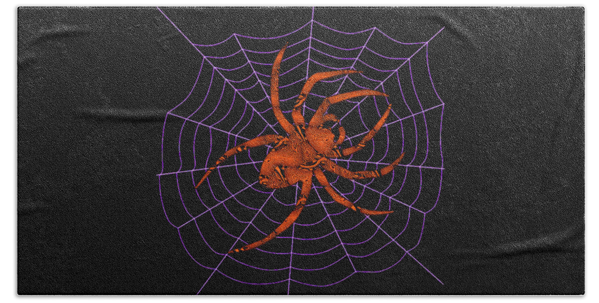 Spider Beach Towel featuring the digital art Spider Art by Ronald Mills