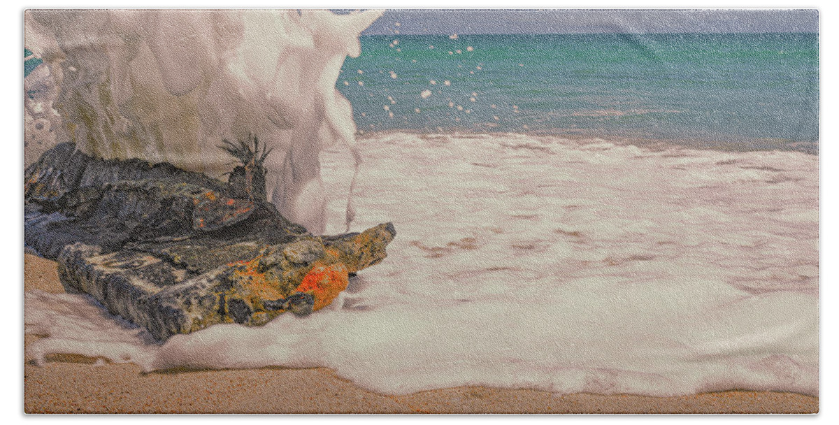 Action Beach Towel featuring the photograph Splash by Jay Heifetz
