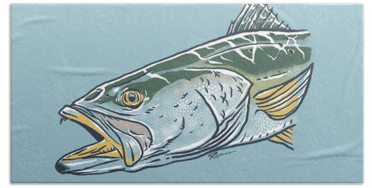 Spotted Seatrout Beach Towel featuring the digital art Spotted Seatrout by Kevin Putman