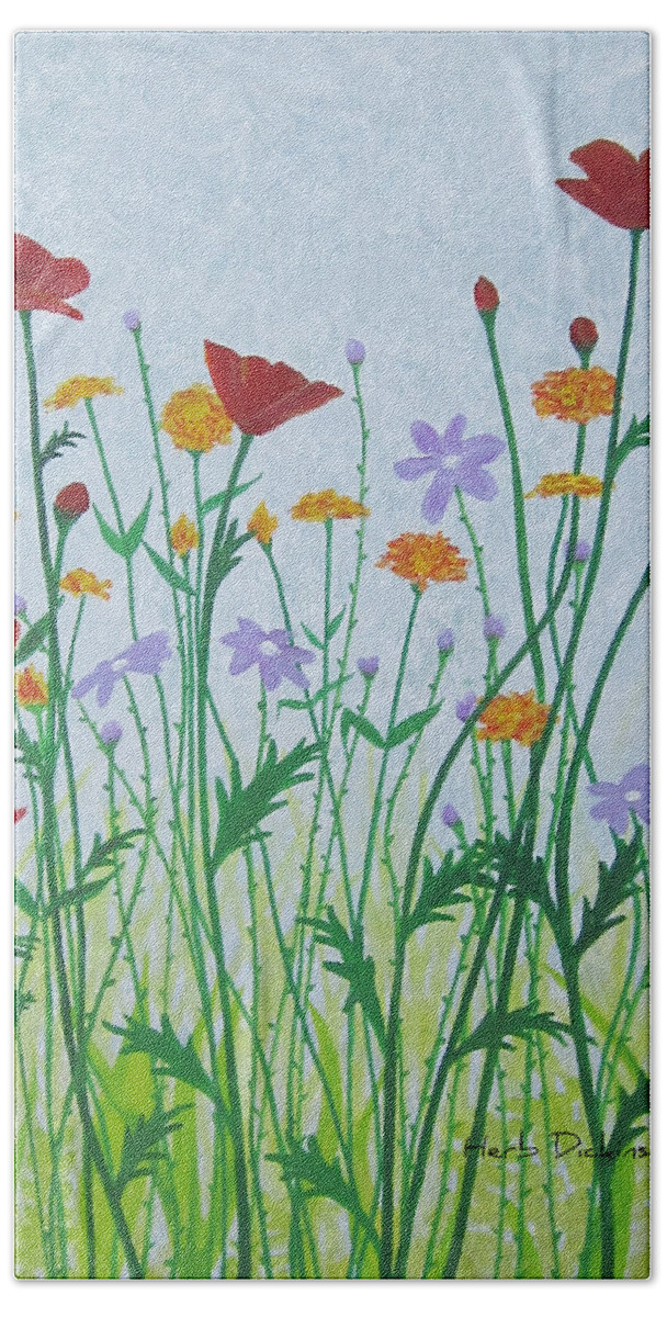Contemporary Beach Towel featuring the painting Spring Love by Herb Dickinson