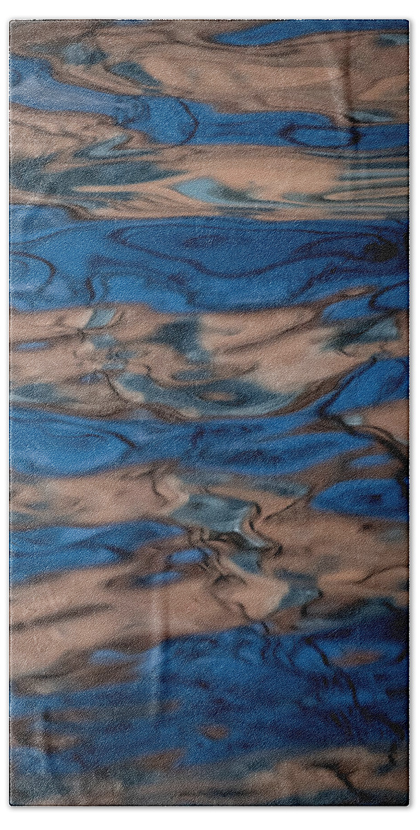 Water Beach Towel featuring the photograph Squiggles by Linda Bonaccorsi