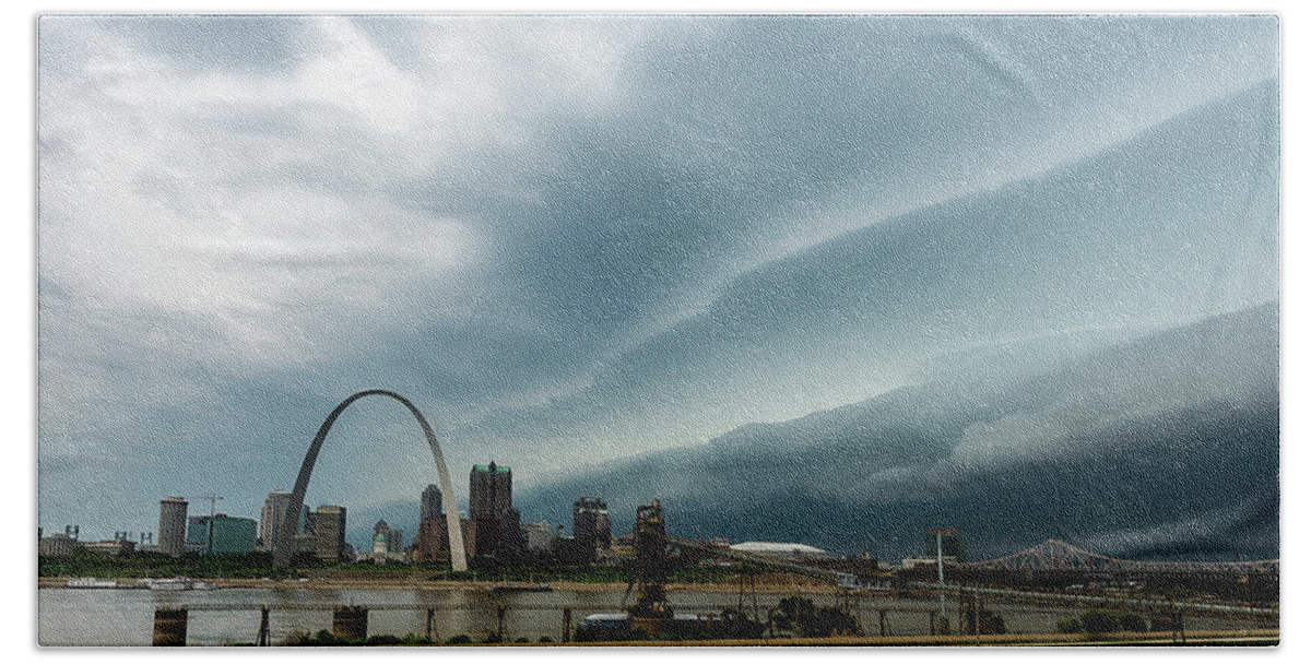 Weather Beach Towel featuring the photograph St. Louis Shelf by Marcus Hustedde