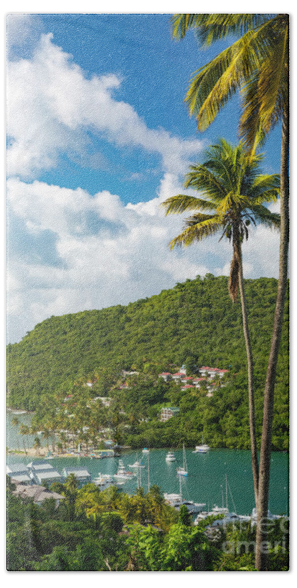 Saint Lucia Beach Towel featuring the photograph St Lucia - Marigot Bay II by Brian Jannsen