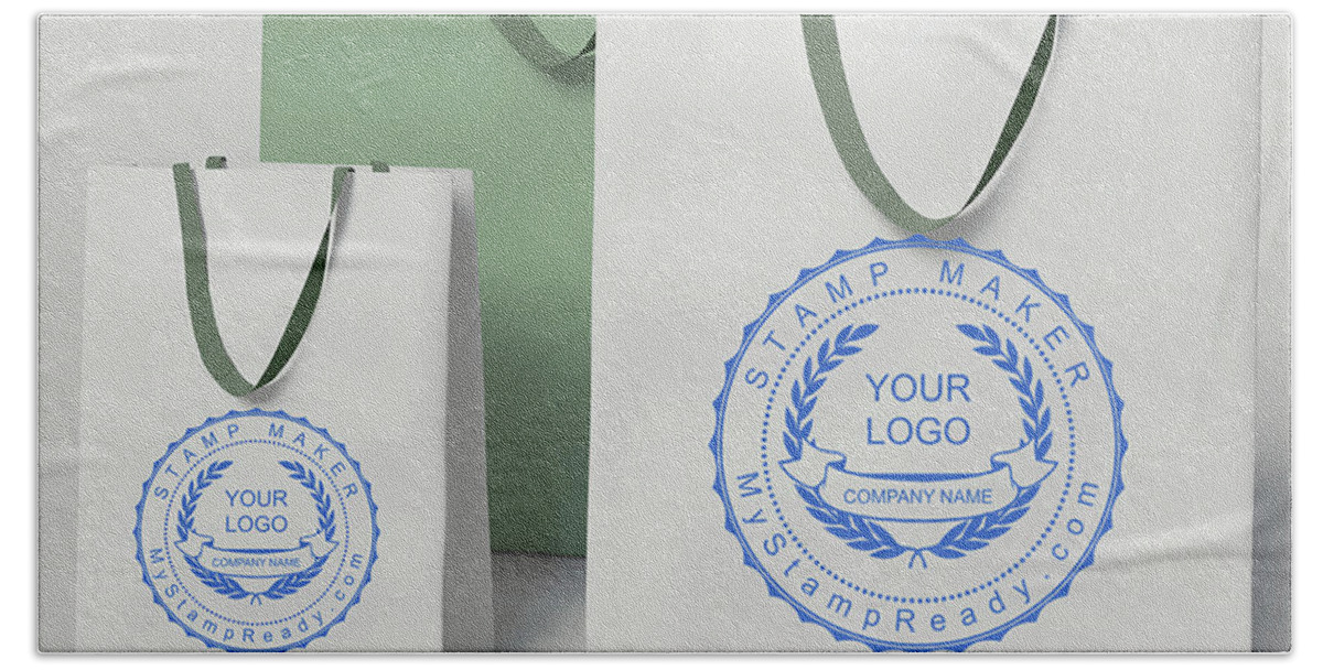 Stamping your logo onto your packaging takes your business to the next  level Beach Towel by Stamp Maker - Pixels