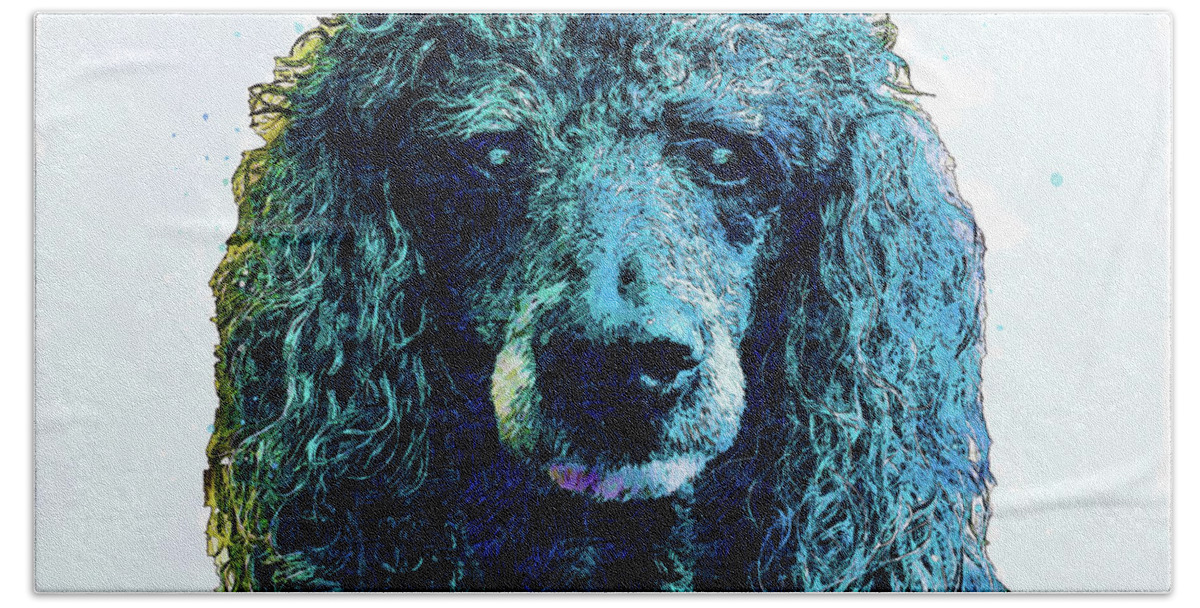 Standard Poodle Beach Towel featuring the photograph Standard Poodle by Pamela Williams