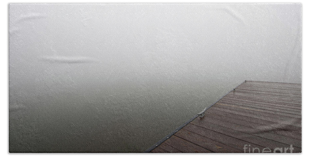 Fog Beach Towel featuring the photograph Step into the Abyss - Sea Fog by Dale Powell