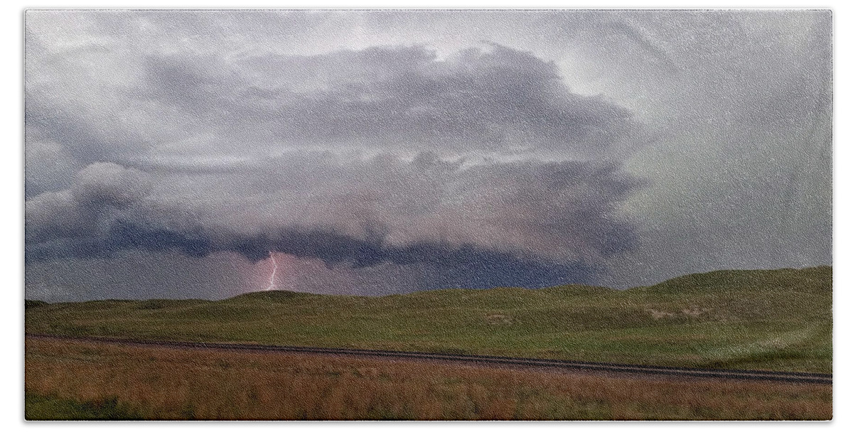 Weather Beach Towel featuring the photograph Storm Near Mullen, Nebraska 6/25/20 by Ally White