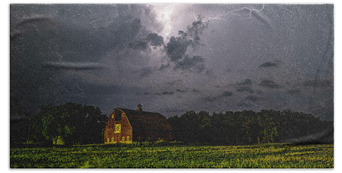 Barn Beach Towel featuring the photograph Stormy Barn by Marcus Hustedde