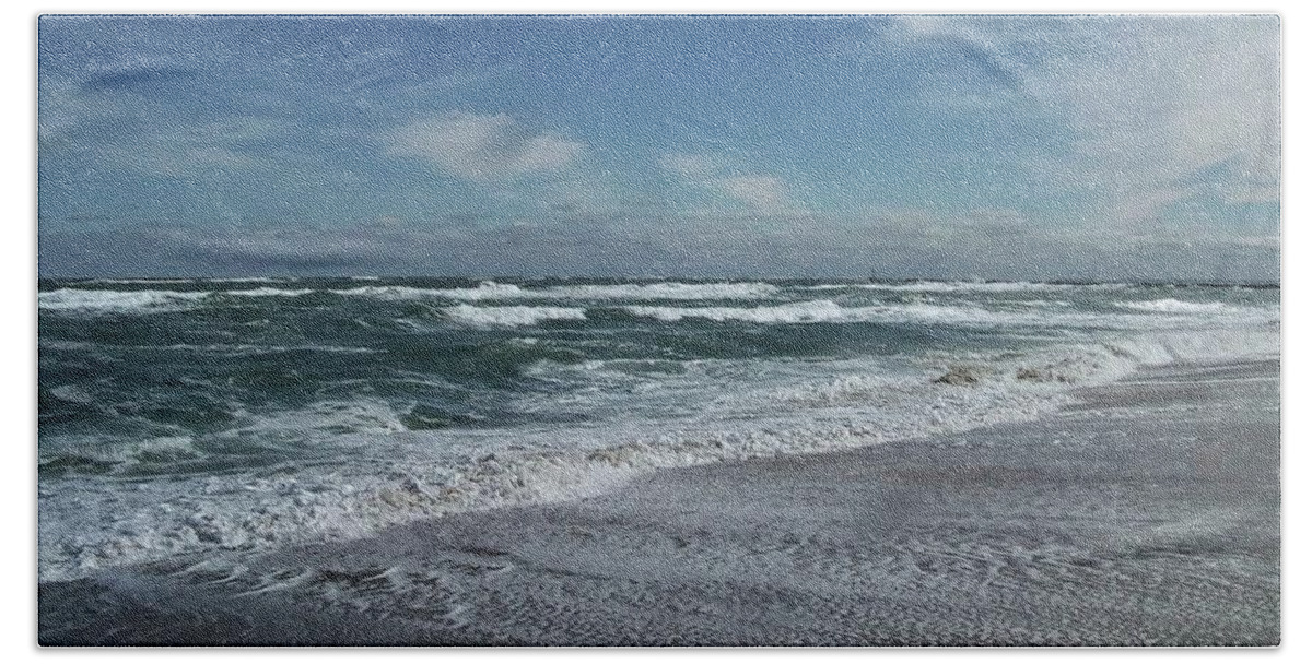 Salisbury Beach Beach Towel featuring the photograph Stormy Days by Eunice Miller