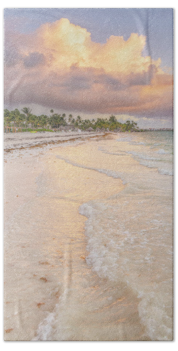 Dominican Republic Beach Towel featuring the photograph Stormy Playa Sunrise by Darren White