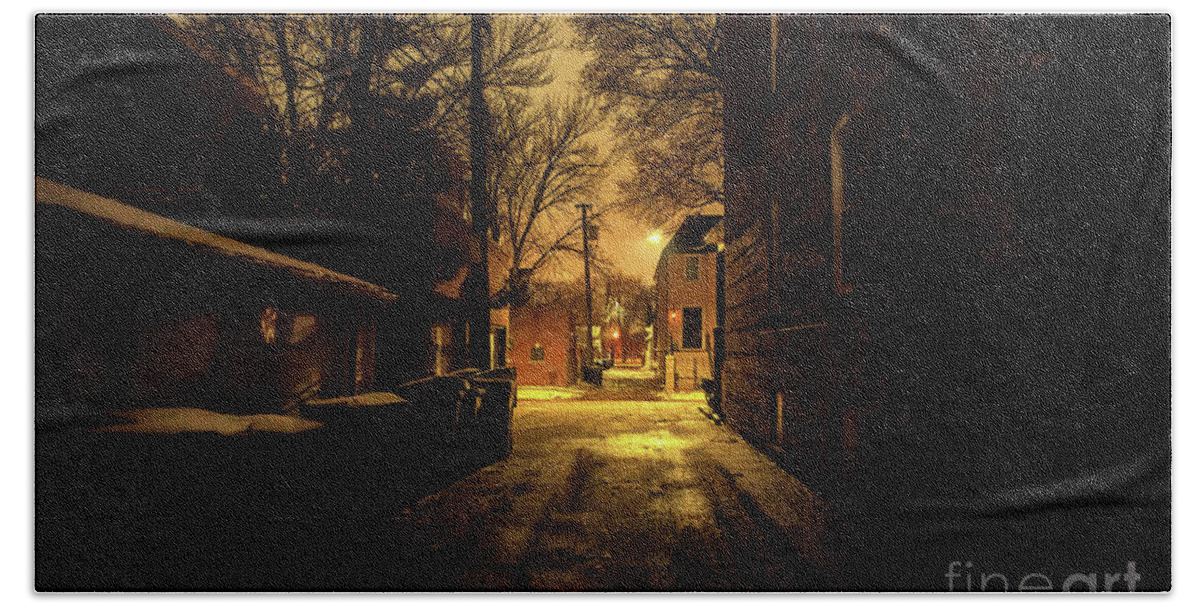 Alley Beach Towel featuring the photograph Street of Shadows by Bruno Passigatti