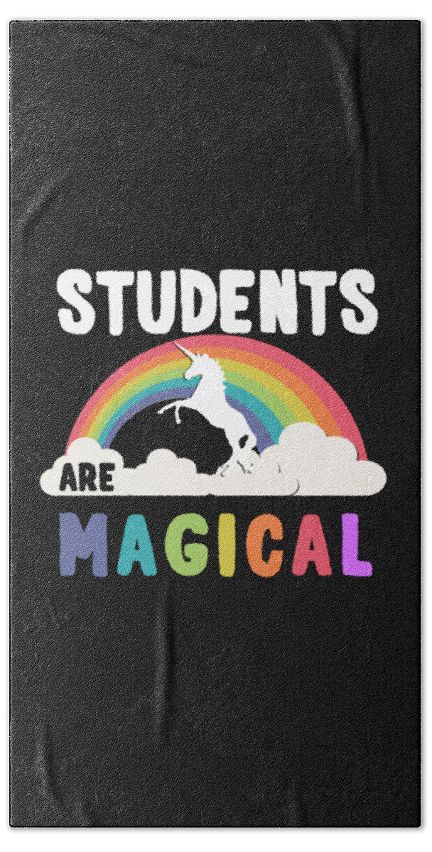 Funny Beach Towel featuring the digital art Students Are Magical by Flippin Sweet Gear