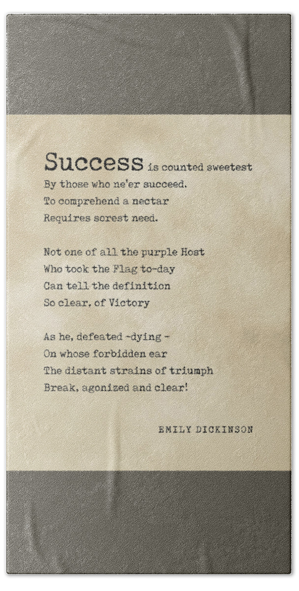 success is counted sweetest poem