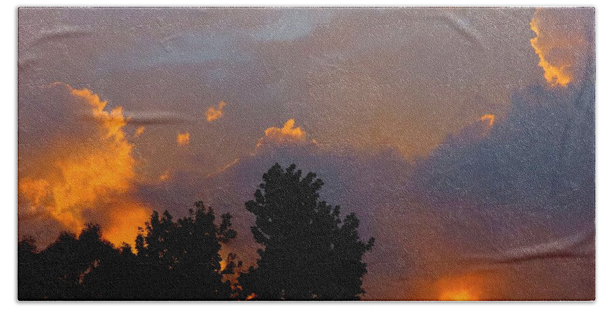 Sunset Beach Towel featuring the photograph Summer Evening - One by Linda Stern