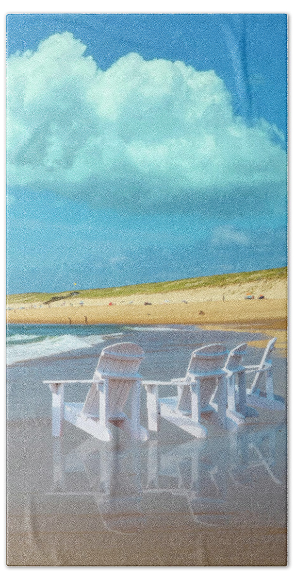 Chair Beach Towel featuring the photograph Summertime Beach II by Debra and Dave Vanderlaan
