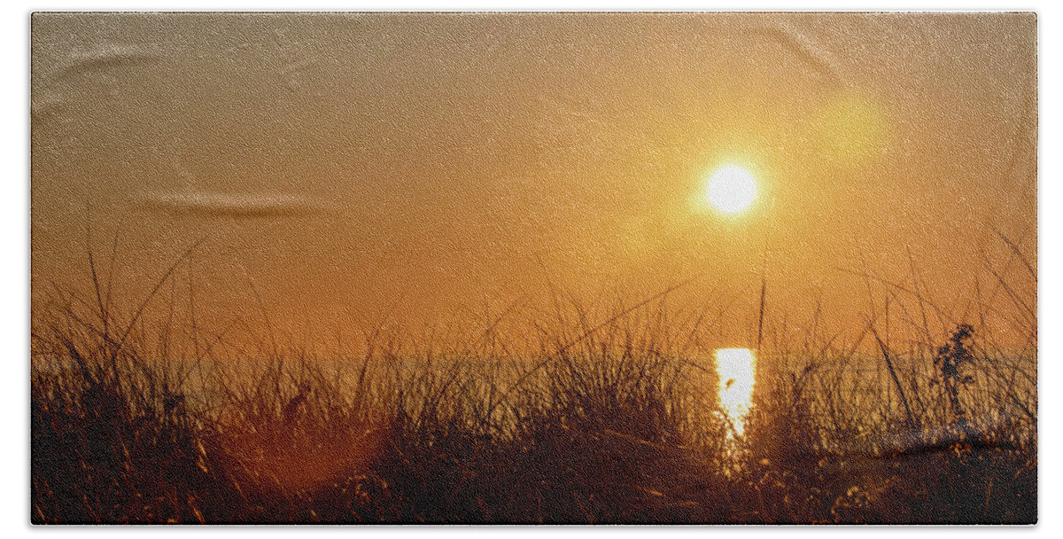 Old Beach Towel featuring the photograph Sun Rays and Flare by Denise Kopko