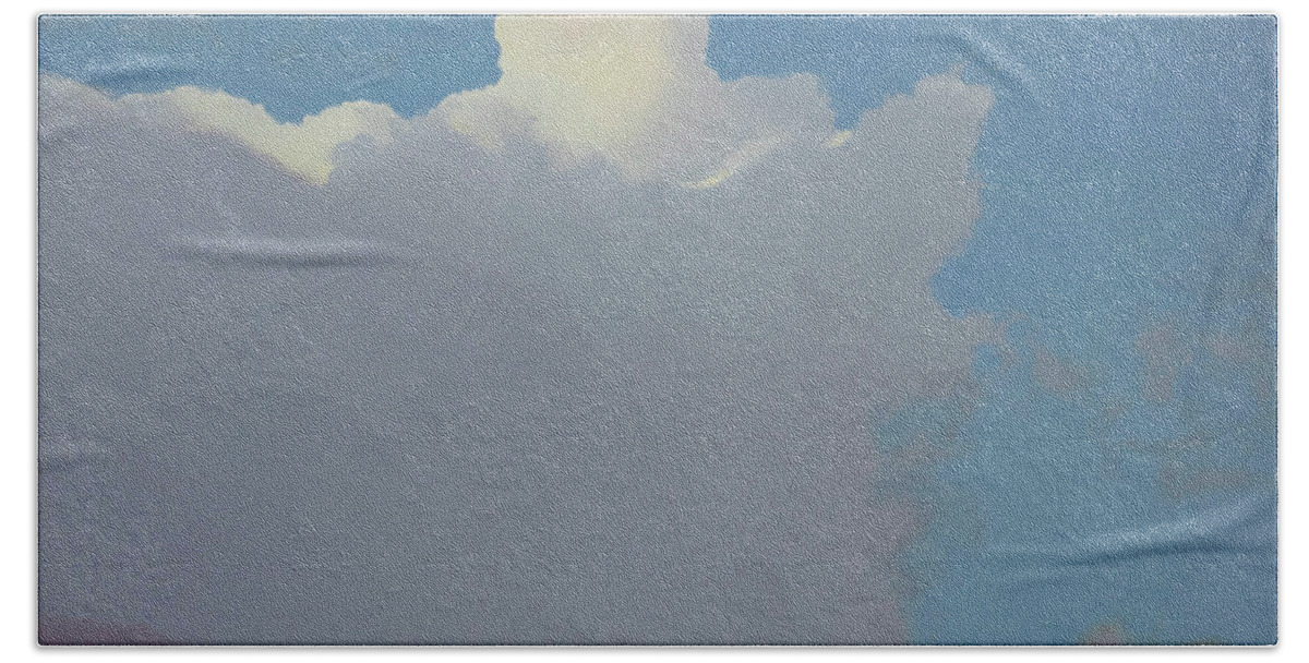 Sundae Like Cloud Beach Towel featuring the painting Sundae by Cap Pannell