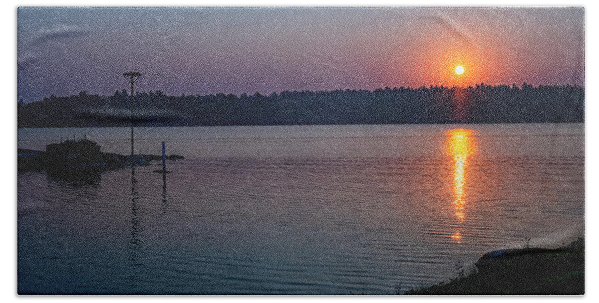 Singleton Photography Beach Towel featuring the photograph Sunrise And The river by Tom Singleton