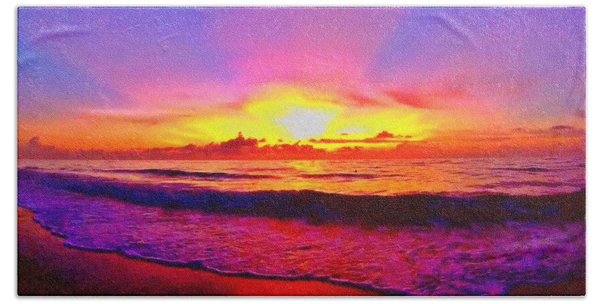 Sunrise Beach Towel featuring the photograph Sunrise Beach 17 by Rip Read