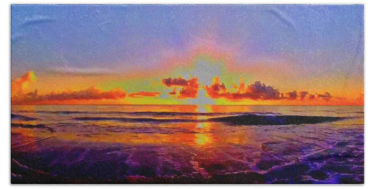 Sunrise Beach Towel featuring the photograph Sunrise Beach 307 by Rip Read