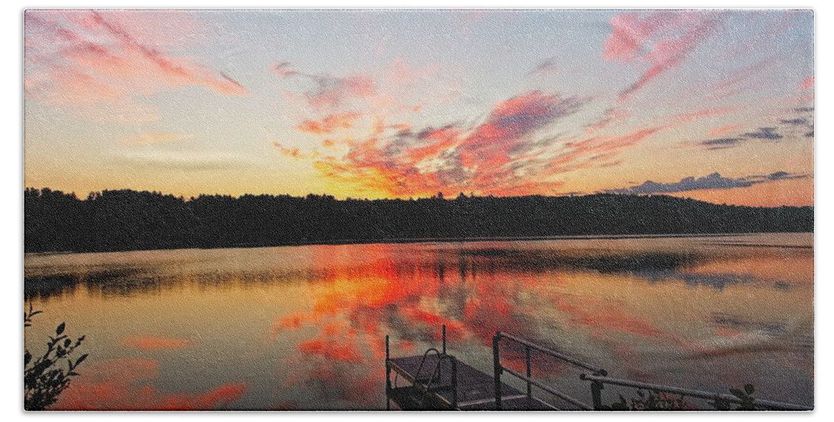 Norway Beach Towel featuring the photograph Sunrise - Lake Pennessewassee, Maine by Steven Ralser