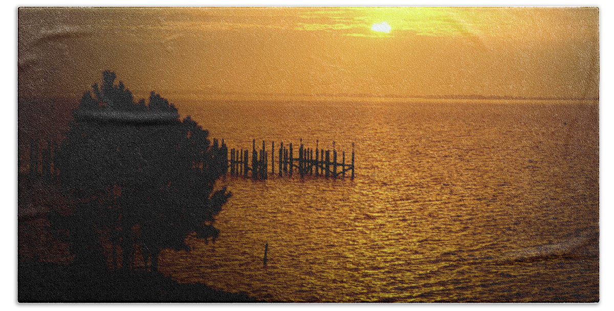 Florida Beach Towel featuring the photograph Sunrise Navarre Beach by George Harth