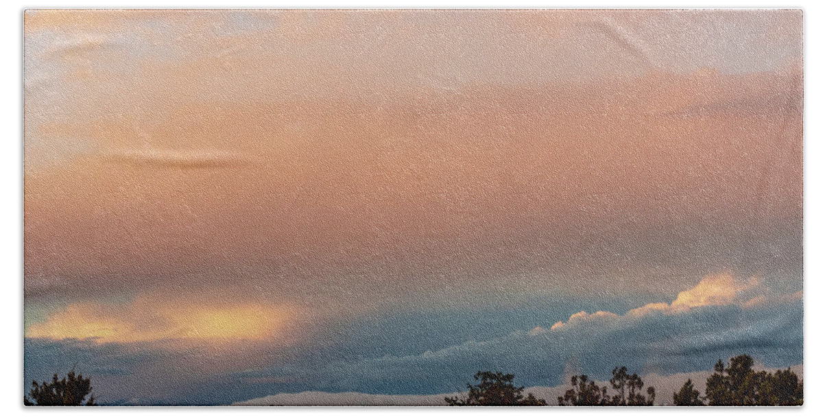 Natanson Beach Towel featuring the photograph Sunset Jemez View by Steven Natanson