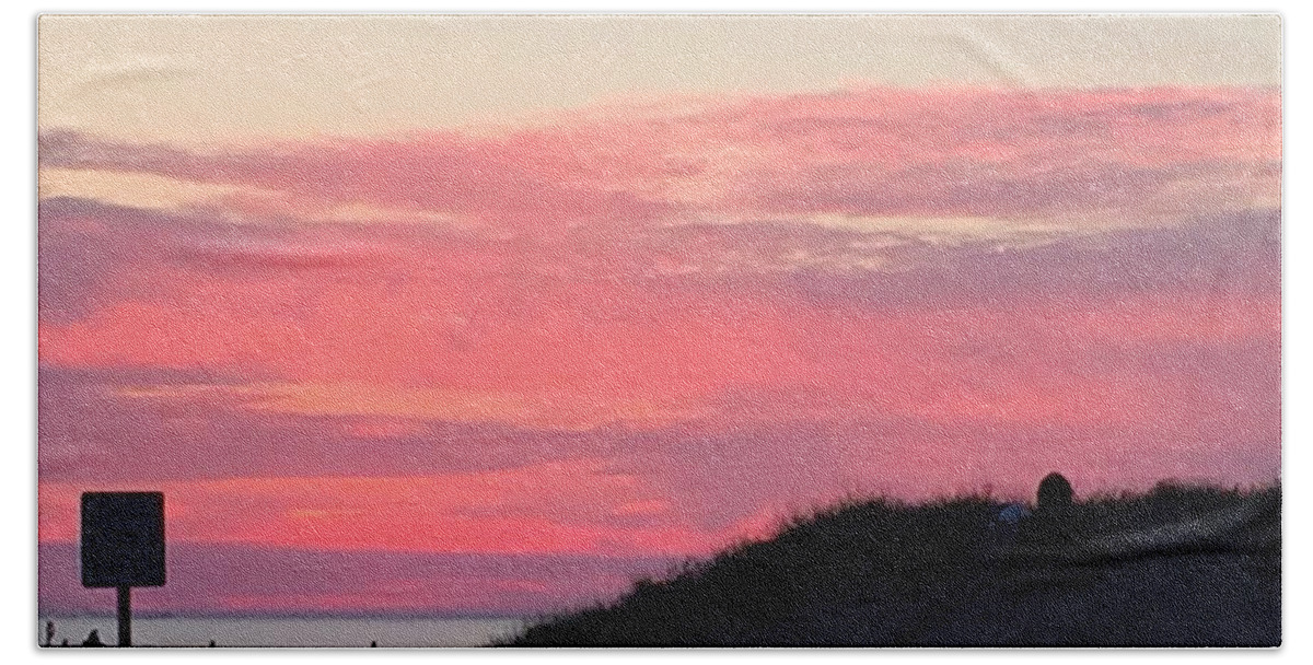 Sunset Beach Towel featuring the photograph Sunset on Lake Michigan by Lisa White