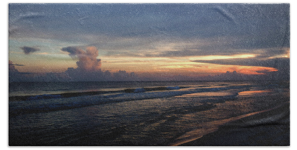 Beach Beach Towel featuring the photograph Sunset on Panama City Beach 001 by James C Richardson