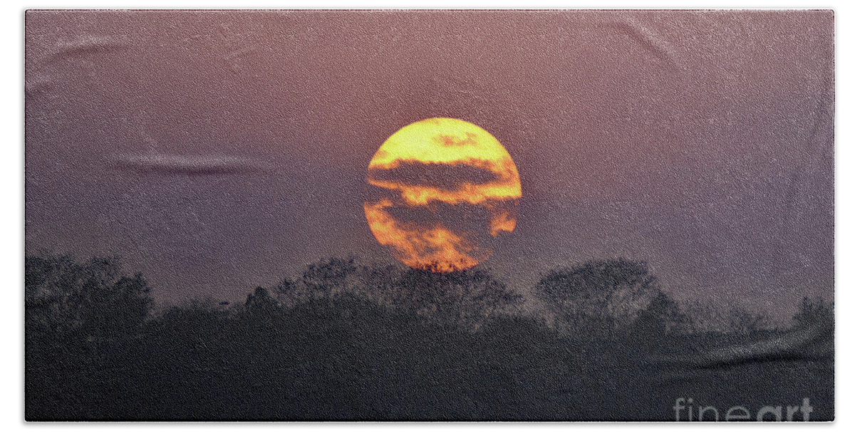 Sunset Beach Towel featuring the photograph Sunset Over the Mountains by Amazing Action Photo Video