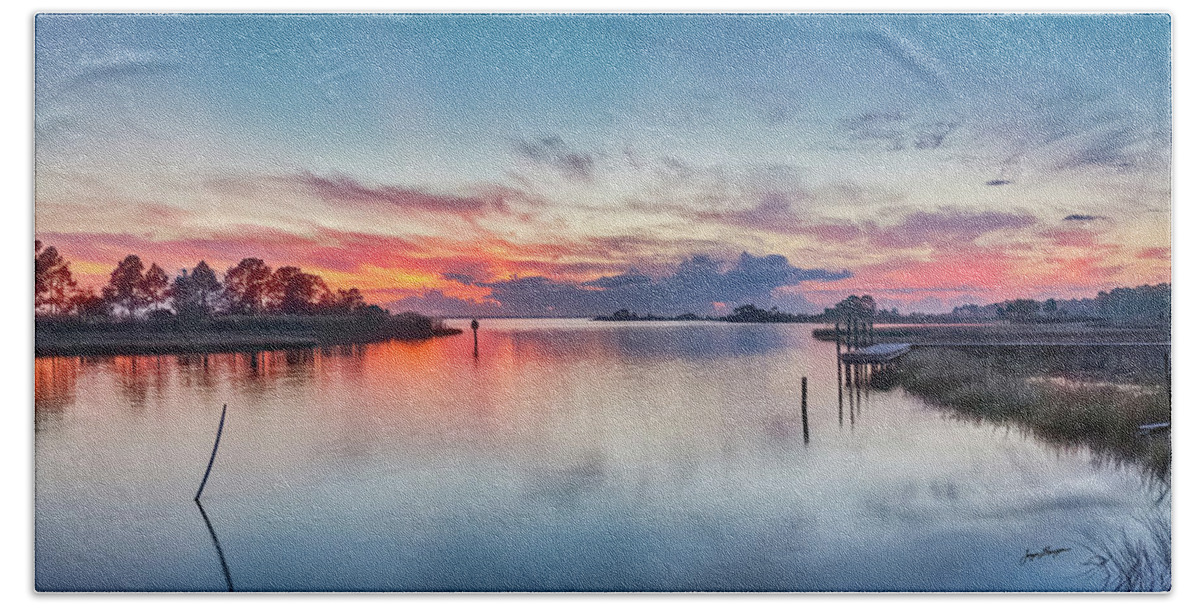 Florida Beach Towel featuring the photograph Sunset Panorama by Jurgen Lorenzen