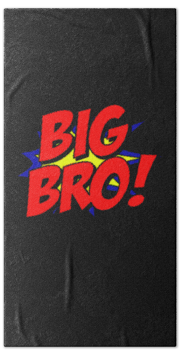 Funny Beach Towel featuring the digital art Superhero Big Bro Comic Book by Flippin Sweet Gear