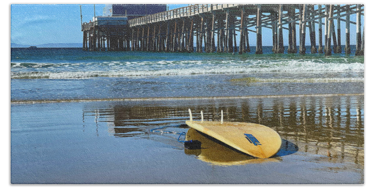 Surf Beach Towel featuring the photograph Surf Awaits by Brian Eberly