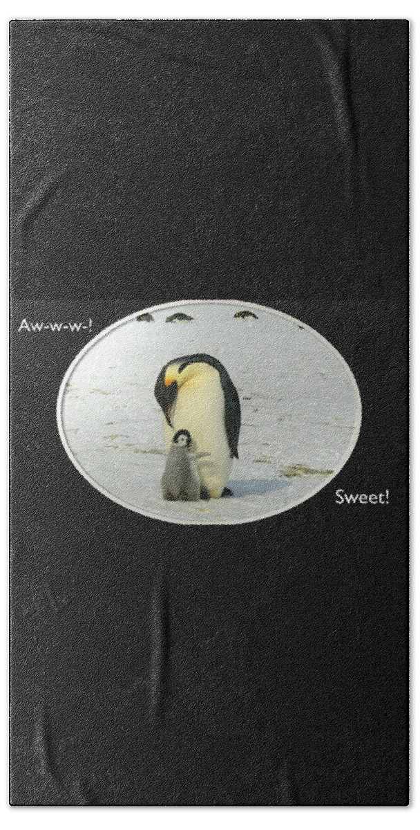 Penguins Beach Towel featuring the photograph Sweet Penguins by Nancy Ayanna Wyatt