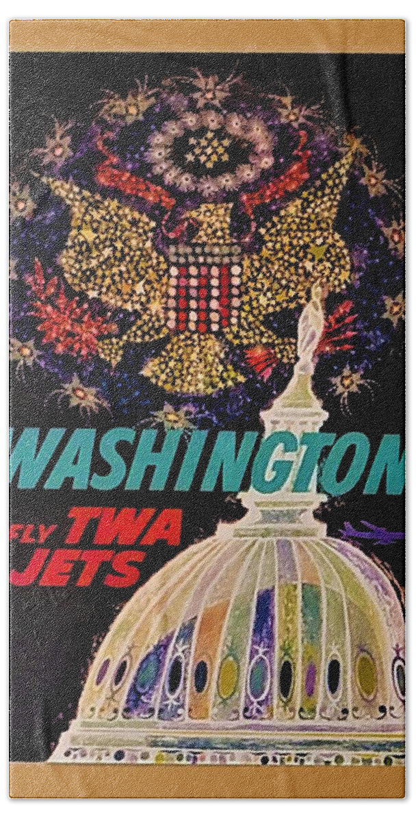 Washington Dc Beach Towel featuring the photograph T W A Washington by Rob Hans