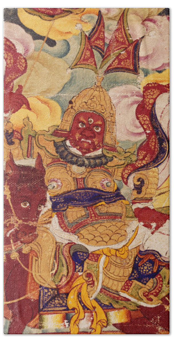 Armor Beach Towel featuring the photograph Thangka Painting by Ray Ellis